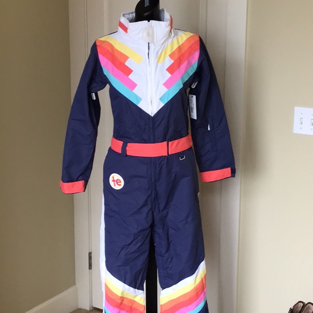 NWT Tipsy Elves Women's Santa Fe Shredder Snow Suit Blue